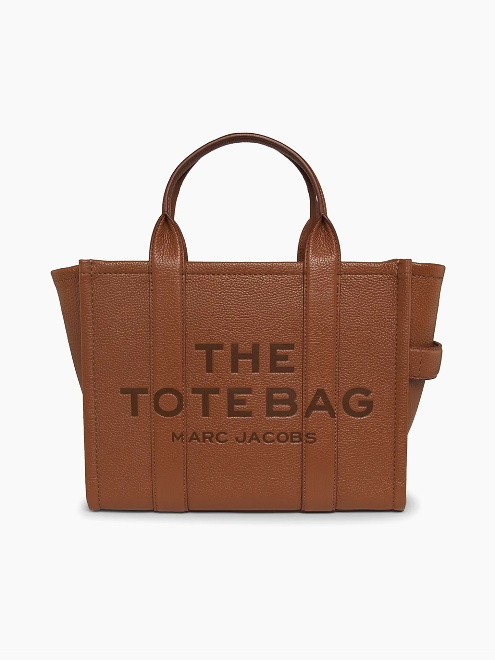 Marc Jacobs Brown Pebbled Leather The Tote Bag with Crossbody Strap - Picture 4 of 5